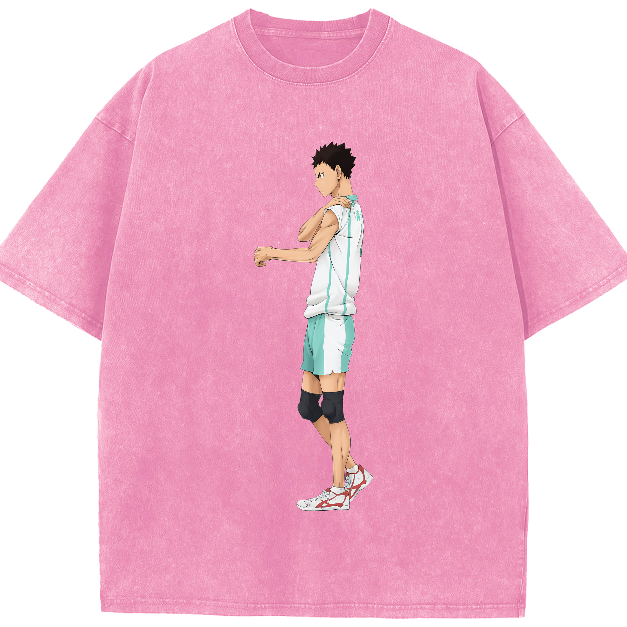 （画像用） ハイキュー!! Haikyu!! 綿100% ヴィンテージ風 半袖Tシャツ（フロントプリント）